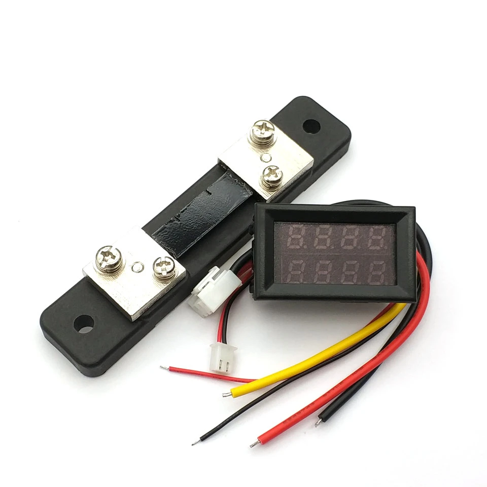 0-50A LED DC 0-100V 50A Dual Display Voltage Meter Digital LED Voltmeter Ammeter Panel Amp Volt Gauge