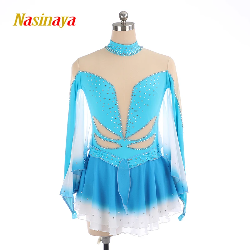 

Lace Rhinestone High Elastic Performance Skating Suit Custom Figure Skating Spandex Dress Women'S/Women'S Skating Dress