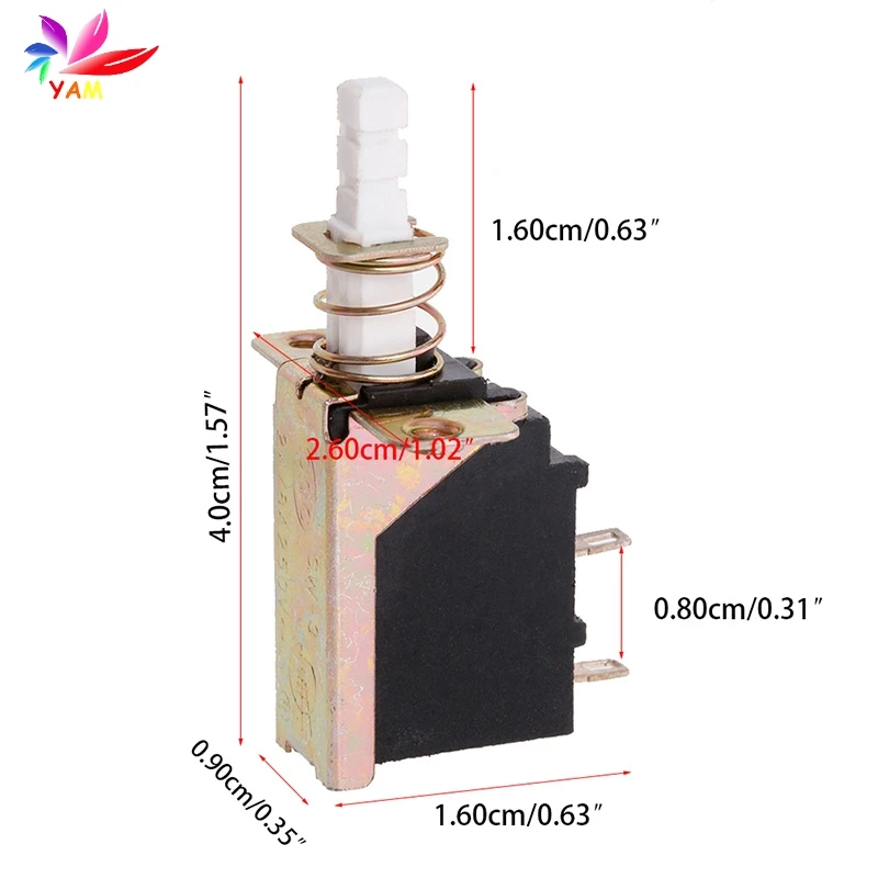 10 قطعة/المجموعة التيار المتناوب 250 فولت 2A/8A الإغلاق SPST دفع زر الطاقة 2Pin التبديل SW-3 مفاتيح-15 #3