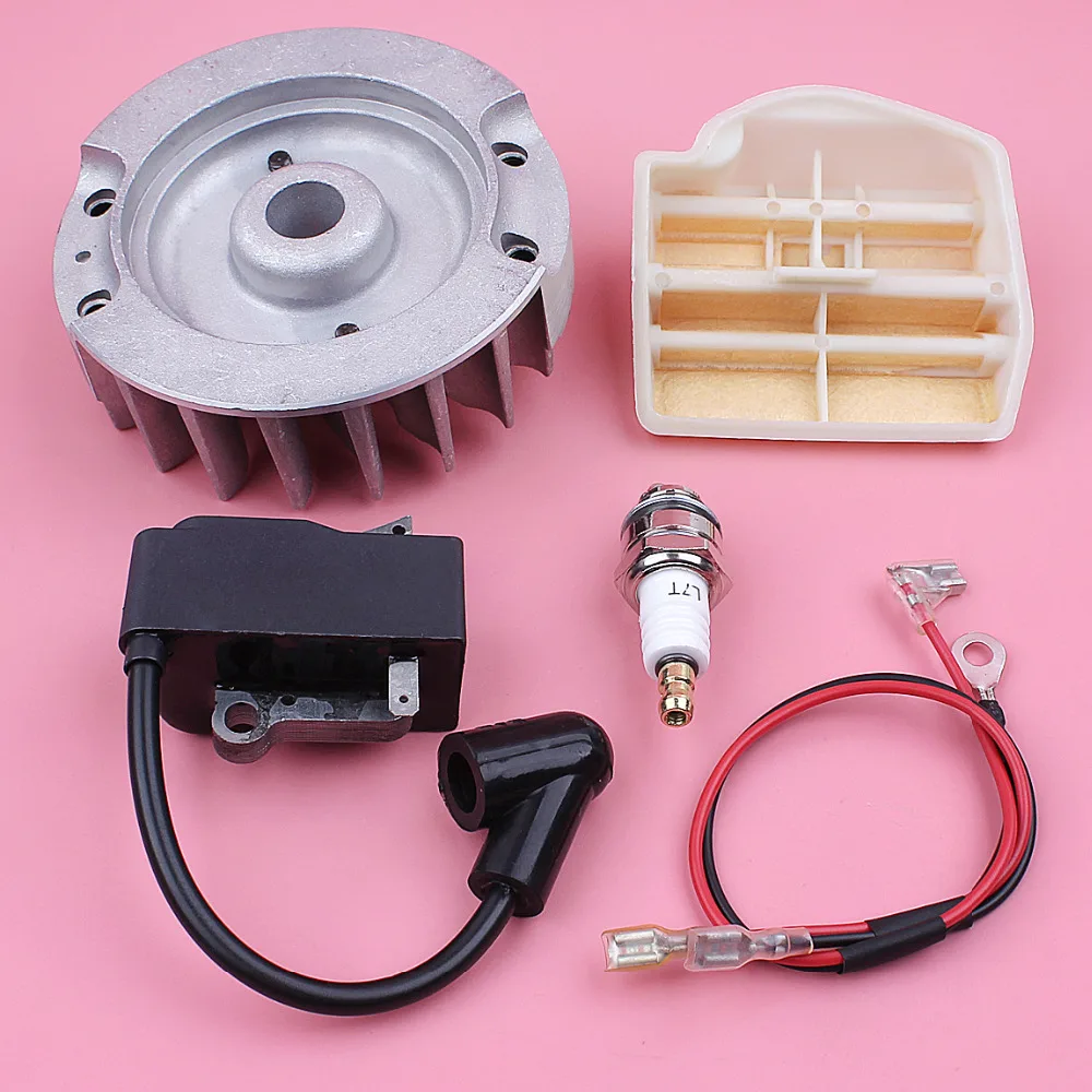 Ignition Coil Flywheel Air Filter Spark Plug For Husqvarna 445 445E 450 450E Chainsaw Spare Replacement Garden Tool Part