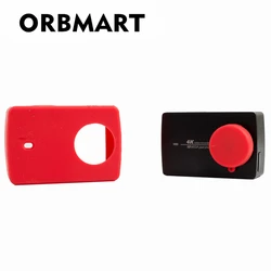 ORBMART Soft Silicone Protective Case + Lens Cap For 4K Xiaomi Yi 2 Xiaoyi 2 Action Sport Camera