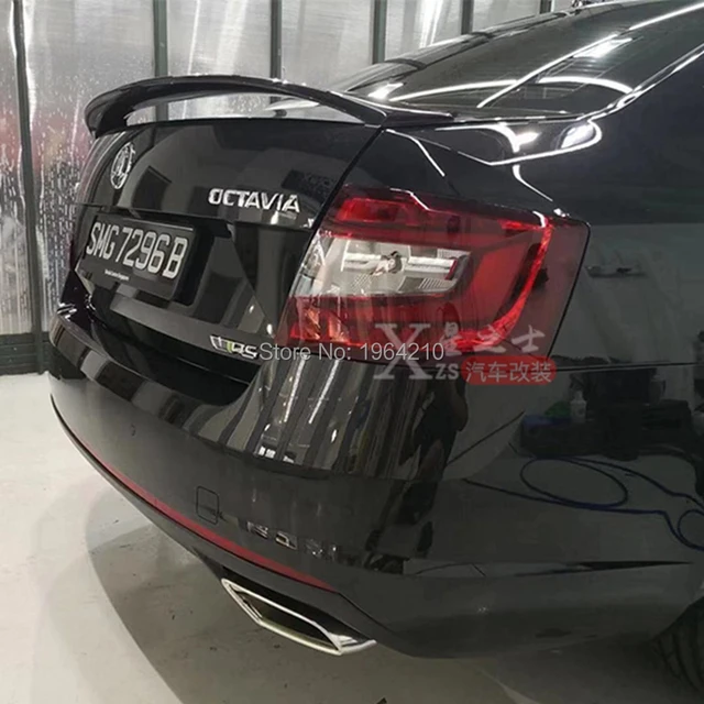 Dla Volkswagen Skoda Octavia 2014-2018 ABS z włókna szklanego niepomalowany kolor tylny spoiler ogon bagażnika skrzydło tylny spojler pokrywa Car Styling