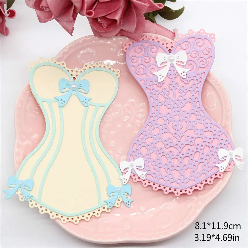 KSCRAFT Small Size Cute Corset Metal Cutting Dies Stencils for DIY Scrapbooking/photo album Decorative Embossing DIY Paper Cards