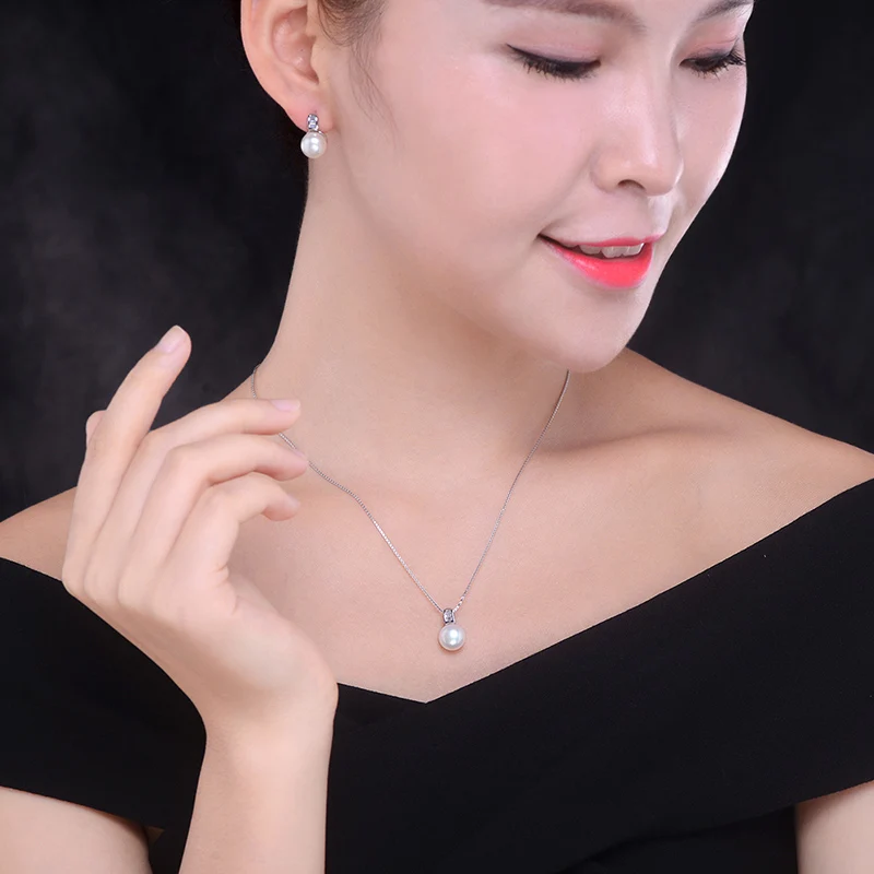 Sinya Freshwater Pearls Earring  925 Sterling Silver Euro English Lock Fine Jewelry New And Hot Hoop Earrings for Women Ladies