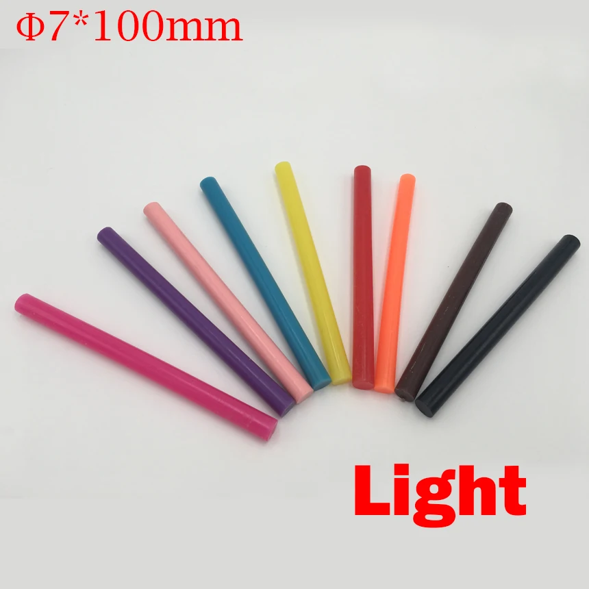 7mm 7x100mm 7*100mm Coffee Blue Green Rose Purple EVA Repair DIY Art Craft Gun Hot Melt Glue Adhesive Stick