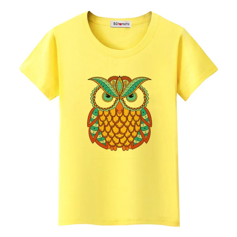 

BGtomato Colorful owl funny t-shirt new arrival fashion street shirts womens fashion trendy tops casual tshirt comfortable tees