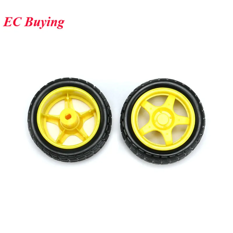 Wheel Rubber Wheel Robot Search Small Smart Car Accessories Tire Chassis Wheels Smart Car Rectangle Top Swivel Caster Castor PP