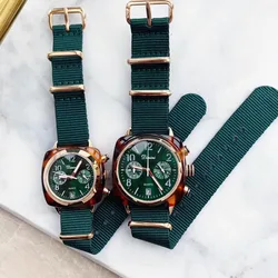 Cool Neutral Designer Women Resin Watches Unisex Brand Popular Canvas Watch Workable Sub Dials Chronograph Wrist watch Quartz