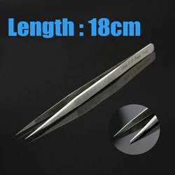 Stainless Steel Tweezers For Electronics Pinzas Precision Long Tweezers Electronics Repair Tools High Quality