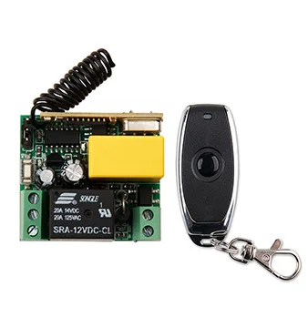 

latest AC 220 V 1CH Wireless Remote Control Switch System Receiver + one-button metal Remote 315mhz/433mhz