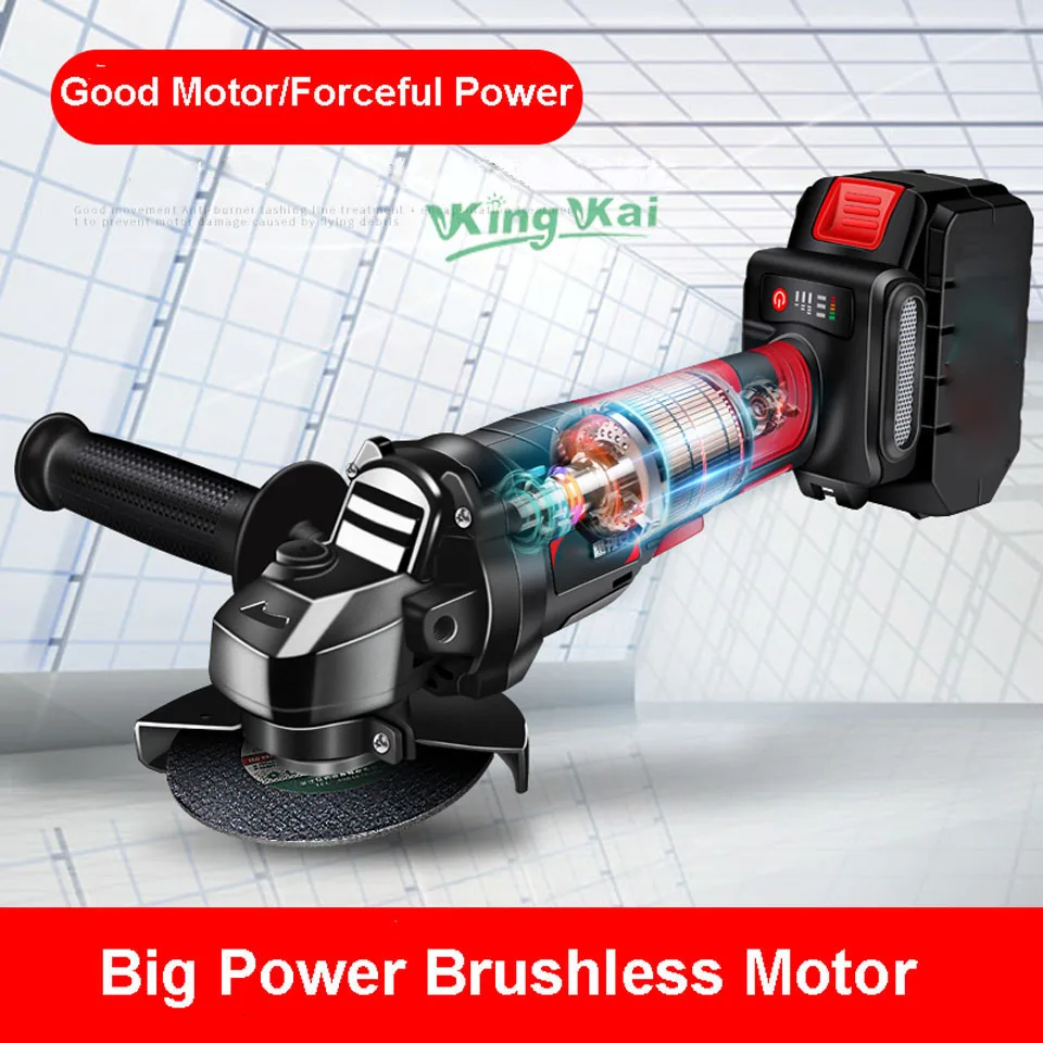 10000r/min Brushless Lunga Durata Cordless Hilti Elettrico Utensili elettrici Batteria Samsung Sabbia Smalto Angolo di Taglio Smerigliatrice