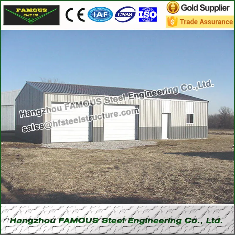 

Structural steel framed shed and garage made in China