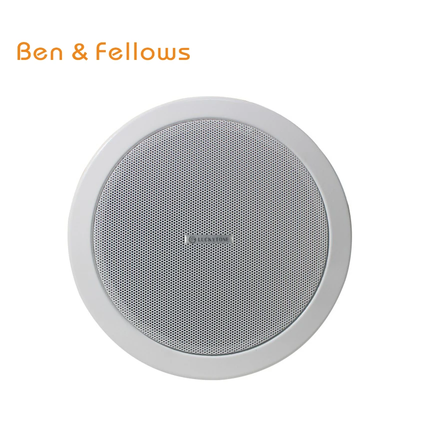 Active Public Address system SIP Network Ceiling Speaker 6 Inch 15W TCP IP Supports POE Power Supply