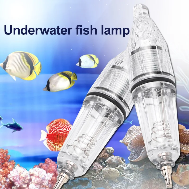 New Waterproof Deep Drop Underwater Fish Attracting Lure LED Fishing Flash Light Bait Transparent Use In 300M Under Water