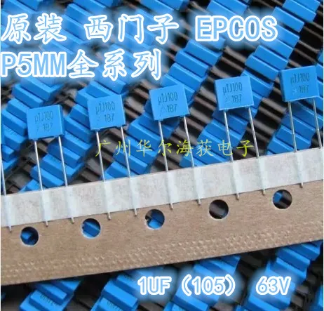 2019 hot sale 20PCS/50PCS EPCOS Correction Capacitor 105/63V 63V 1UF Original Film Capacitor free shipping