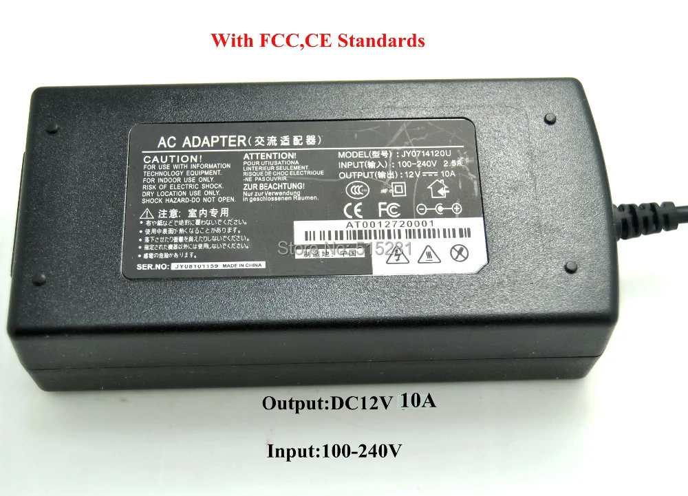 LED Power Supply Adapter to DC 12V 10A 120w,input AC100-240V 50-60 Hz For Led Strip High Quality 25pcs/lot