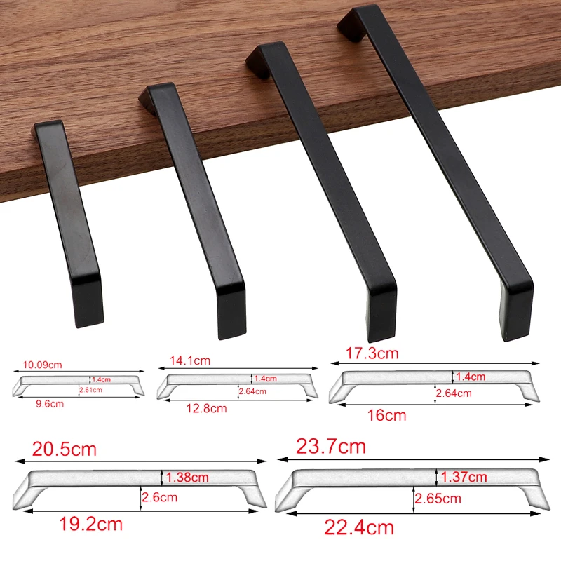 RUNBAZEF FAST SHIPPING Black Finish Piano Black Hardware Collection European Style Garden Cabinet Handle Knob Door Pull Kitchen