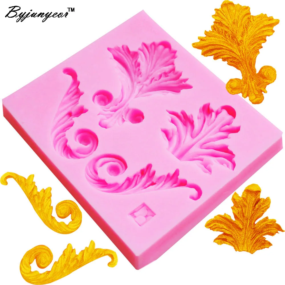Byjunyeor M416 europejski Retro kwiat UV żywica silikonowe formy kremówka czekoladowe cukierki Lollipop kryształ epoksydowy miękka glina narzędzie do pieczenia