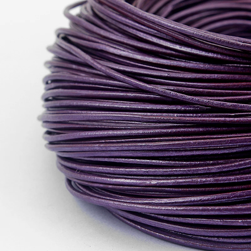 10meter Multi-Color 2mm Round Genuine Leather Thong Cord Rope String For DIY Bracelet Necklace Jewelry Findings Accessories