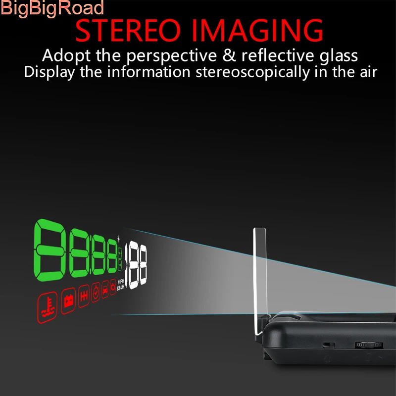 

BigBigRoad For Land Rover Range Rover Freelander Discovery Car Windscreen Projector On-Board Computer HUD Head Up Display OBD 2