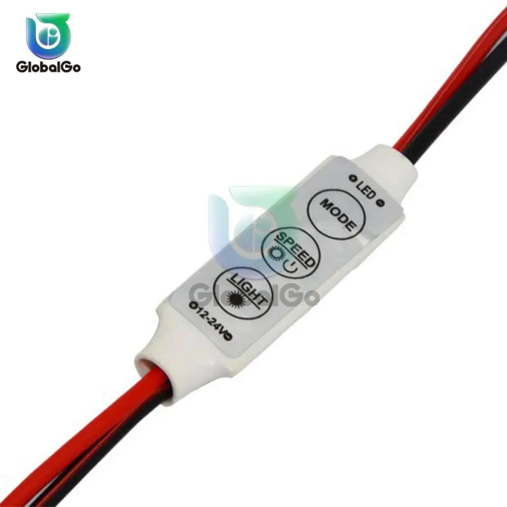 Mini 3 Keys For Single Color LED Brightness Dimmer Controller Switch For 3528 5050 5630 5730 3014 LED Strip Light 12V