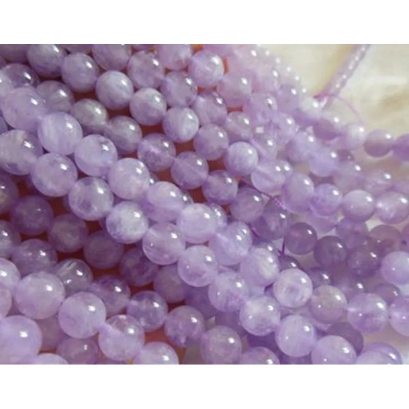 MADALENA SARARA AAAA 4mm/6mm/8mm/10mm/12mm/14mm Genuinel Natural Purple Crystal Beads Strand 18