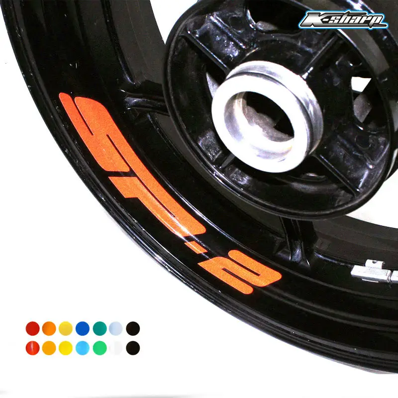 

8X custom inner rim decals wheel reflective Stickers stripes Fit HONDA SP-2