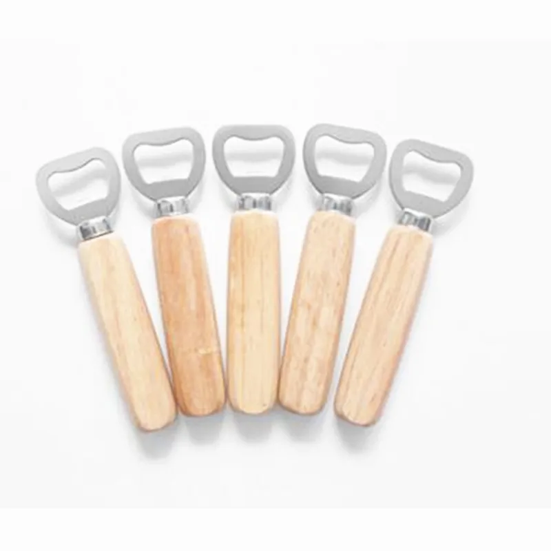 

Hot Sell 40pcs Wood Handle Professional Metal Stainless Steel Beer Opener wedding favor free fedex