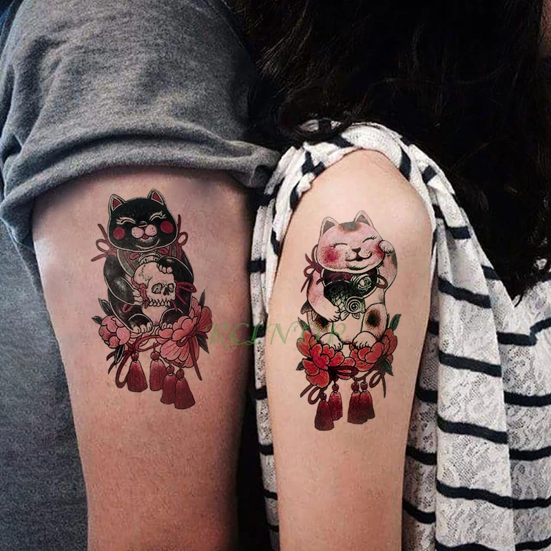 Waterproof Temporary Tattoo Sticker Japan love doll mascot cat fake tatto flash tatoo tatouage temporaire for girl women men