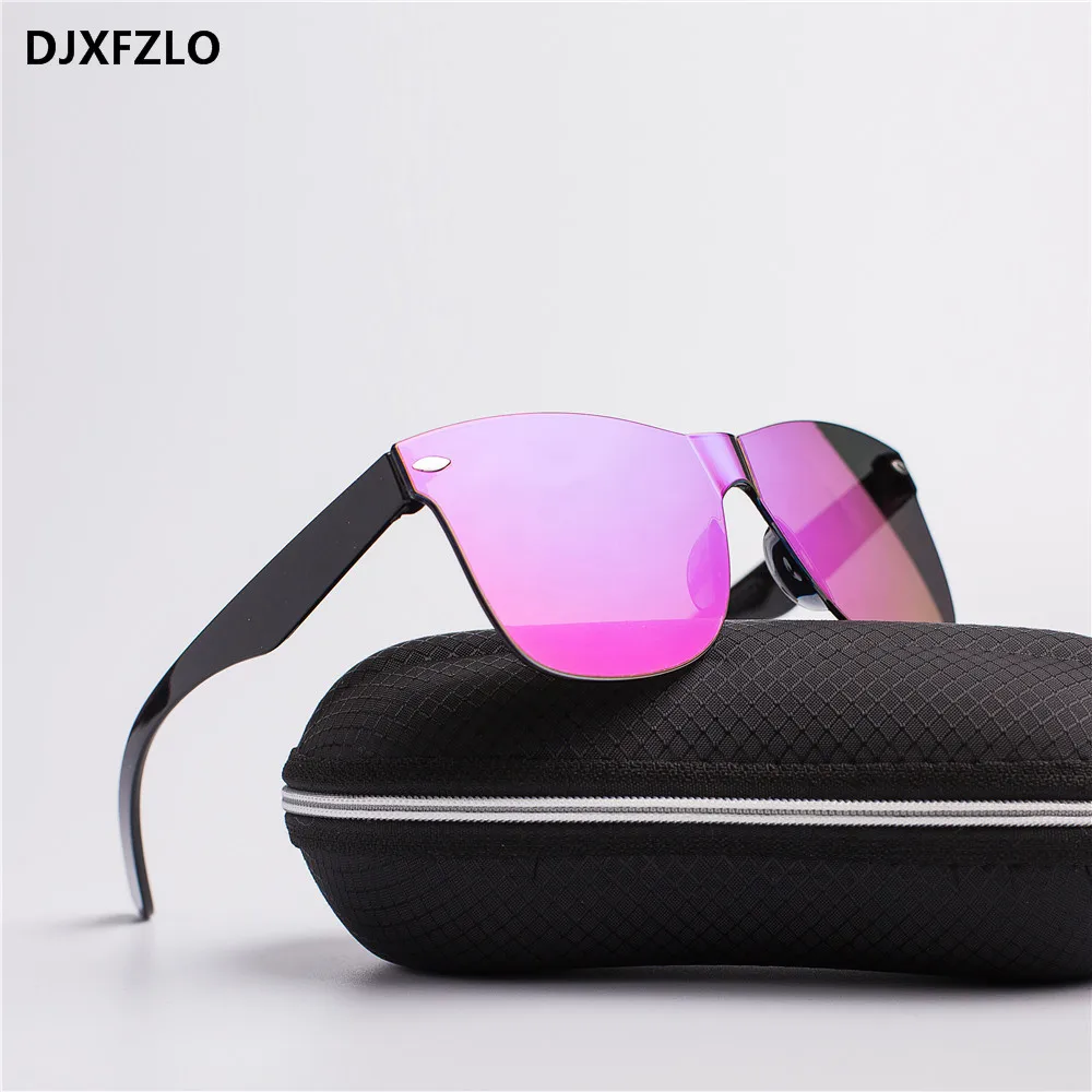 DJXFZLO New Transparent Sunglasses Women Vintage Colorful Retro Fashion Rimless Sun Glasses Women's Brand Eyewear UV400