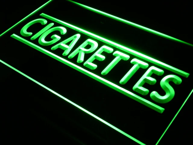 i602 Cigarette Cigars Shop Stores NEW LED Neon Light Light Signs On/Off Switch 20+ Colors 5 Sizes