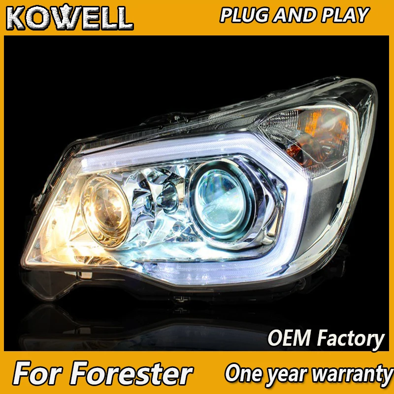 

KOWELL Car Styling for Forester Headlights 2013-2016 Original Design LED Headlight LED DRL Bi Xenon Lens High Low Beam Parking