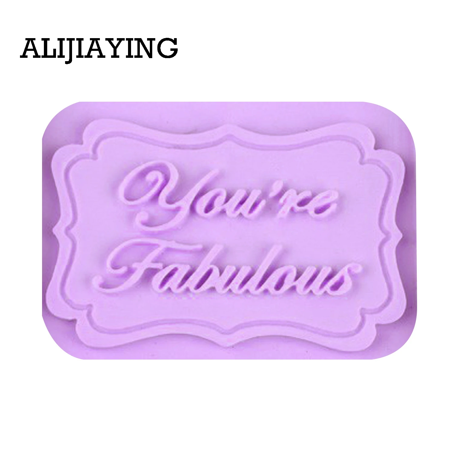 M0438 1Pcs You\'re fabulous Letter form Fondant 3D Silicone Mold , Sugar Craft Tools,Cake decorating Chocolate Mould