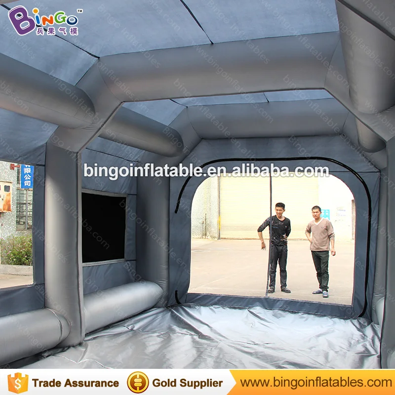 Free Delivery 9X4X3M Inflatable Spray Paint Booth for Sale Mobile Workshop Painting Cabin High Quality Dust Proof Room Toy Tent