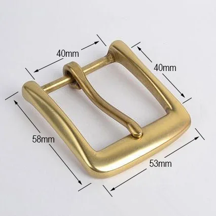 High quality Solid brass pin buckle Fashion Men\'s Belt Buckles fit 4cm 1.57in Wide Belt Classic Mens Jeans accessories 40mm