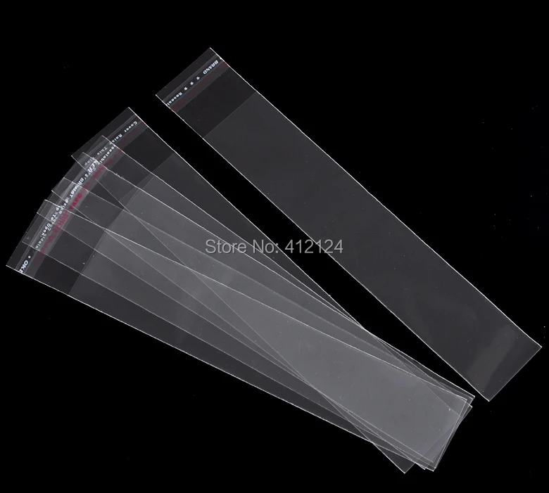 1000Pcs Plastic Bags Self Adhesive Seal Clear Tranparent For Jewelry DIY Packing 20x3.5cm(7 7/8