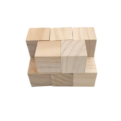 6pcs 30mm 1.18inch Natural Solid Unfinished Pine Wood Blocks Wood Cubes for Puzzle Making Photo Blocks Crafts and DIY Projects