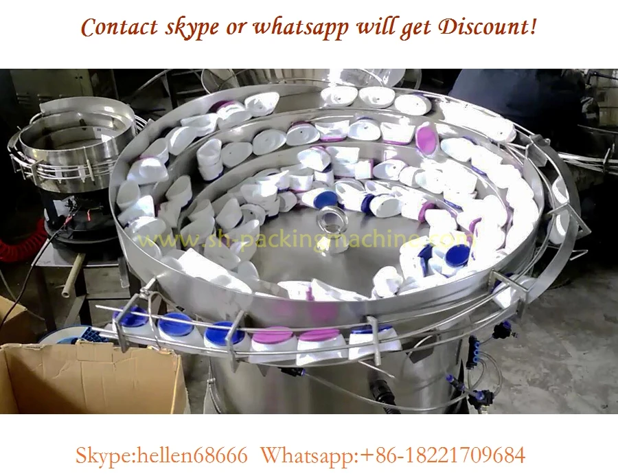 bowl feeder vibratory,shampoo cap feeder,SUS304 cosmetics cap vibrate bowl feeder,800mm customizable