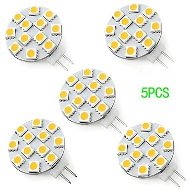 

G4 светодиодный 12V 3W 12 * SMD5050 270lm лампа G4 12v освещение