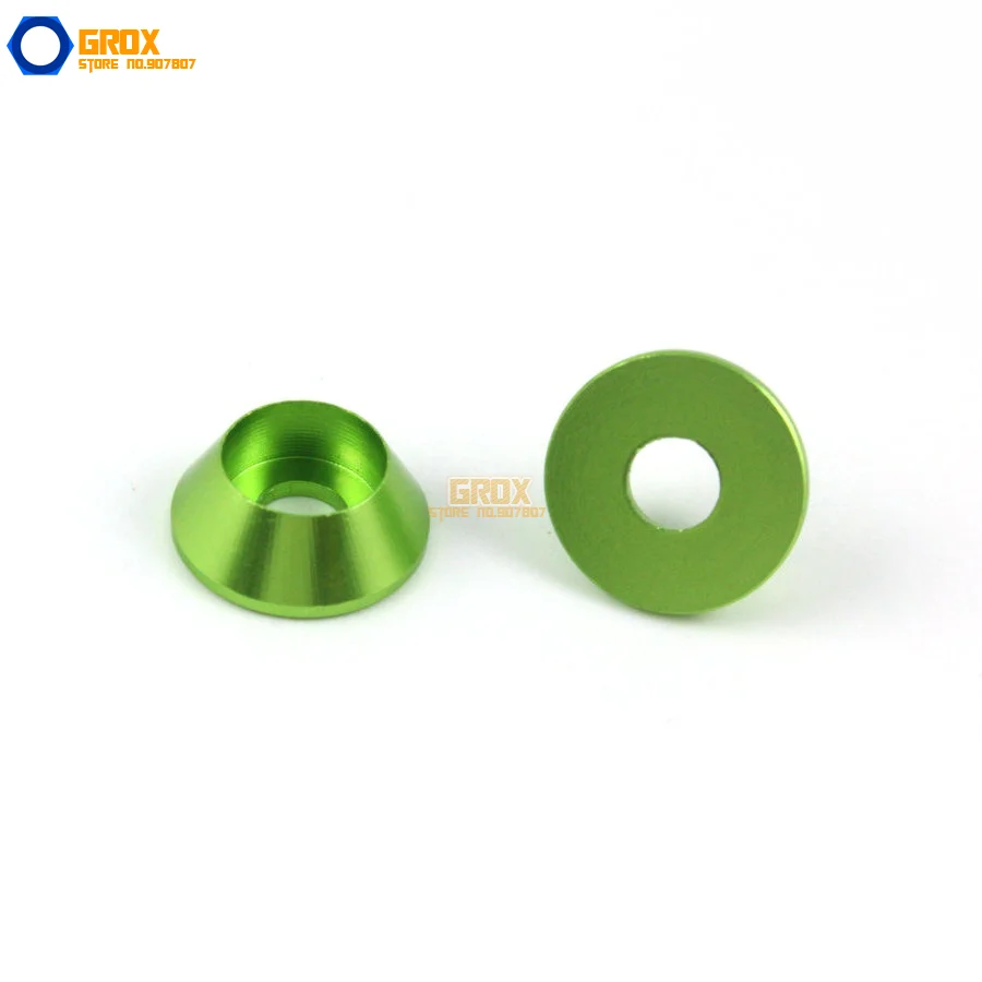 30 Stuks M4 Groen Aluminium Washer Inbusbout Washer