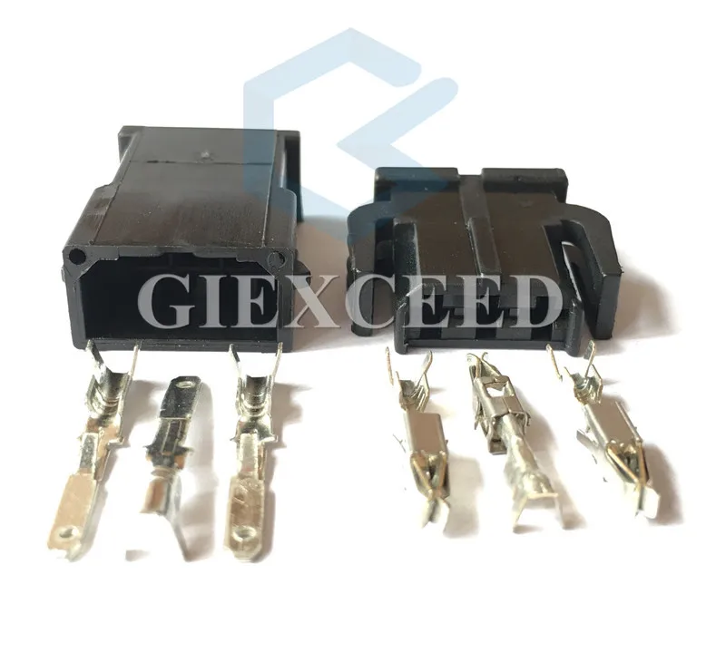 2 Sets 3 Pin AC Assembly 893 971 993 893971633 Female Male Auto Wire Harness Connector Reading Light Socket For VW
