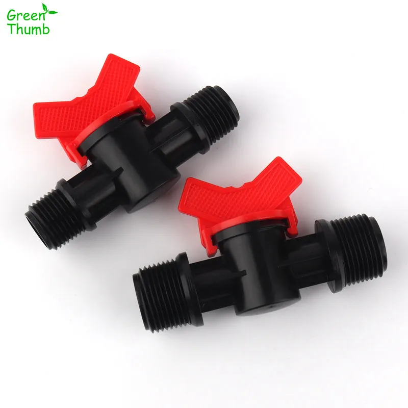 

15pcs 1/2"*1/2" 3/4"*3/4" Pipe Fitting Connectors Male Thread Straight Connector Valve PE Pipe Gaden Miroc Irrigation System