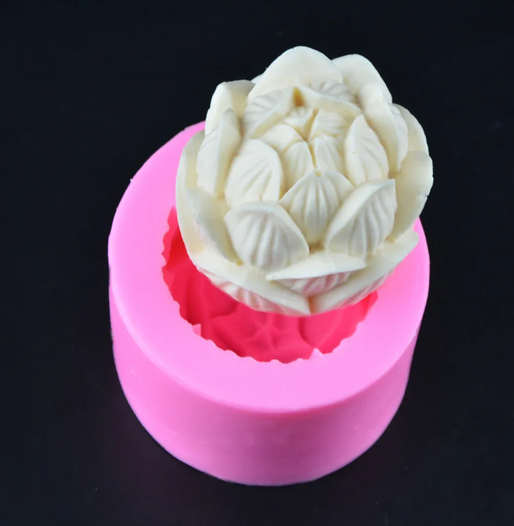 Mold Silicone Lotus Flower Candy Molds Cake Mould Turning Mold Fruit Mold Food Grade Silicon Aroma Stone Moulds Silicone Rubber