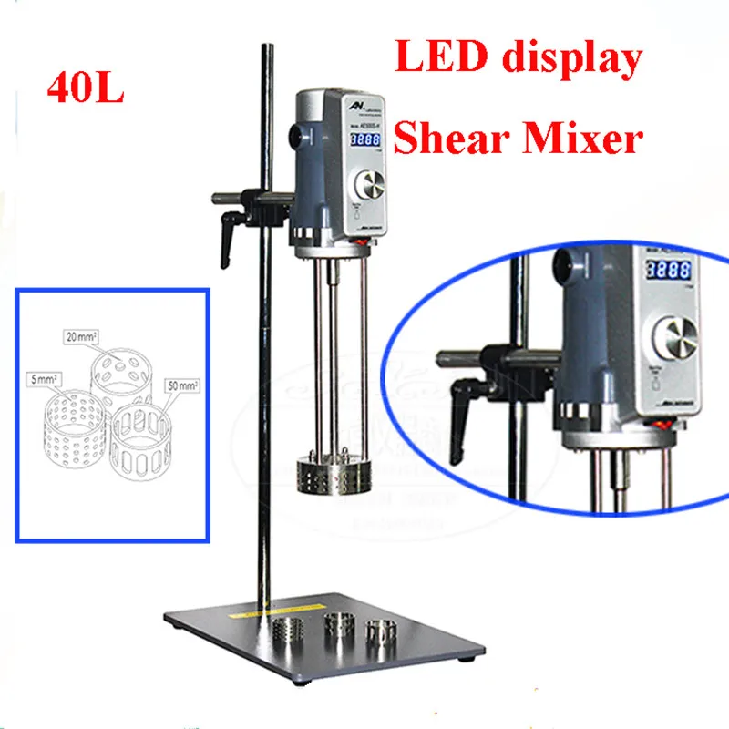 

AE300L Digital Display High Shear Dispersing Emulsifier Homogenizer Mixer (70g)