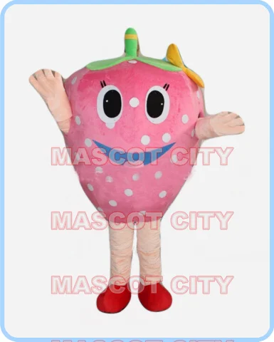 

mascot pink strawberry mascot costume adult size cartoon strawberry fruit theme anime cosplay costumes carnival fancy dress 2601