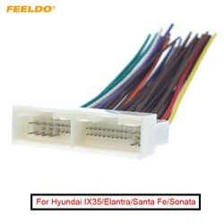 FEELDO 1PC Car Radio Audio 42Pin Wiring Harness Adapter For Hyundai IX35/Elantra/Santa Fe/Sonata CD/DVD Stereo Installation