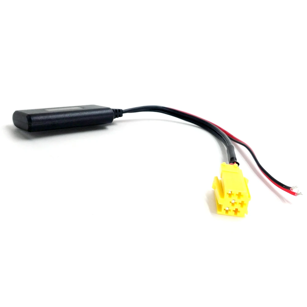 Biurlink-Carro Bluetooth Módulo Adaptador de Áudio Cabo, 6Pin, Mini ISO, Aux-in, Amarelo, Fiat 500, Bravo, Panda, Punto, Blaupunkt CD