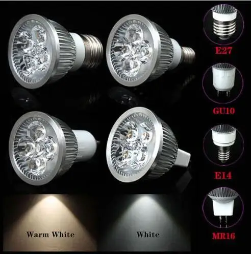 Hot Selling 4W GU5.3 | MR16 220V 12V GU10 Dimmmable Non Dimmable LED Lights Lamp Bulb Spotlight Cool /Warm White Free Shipping