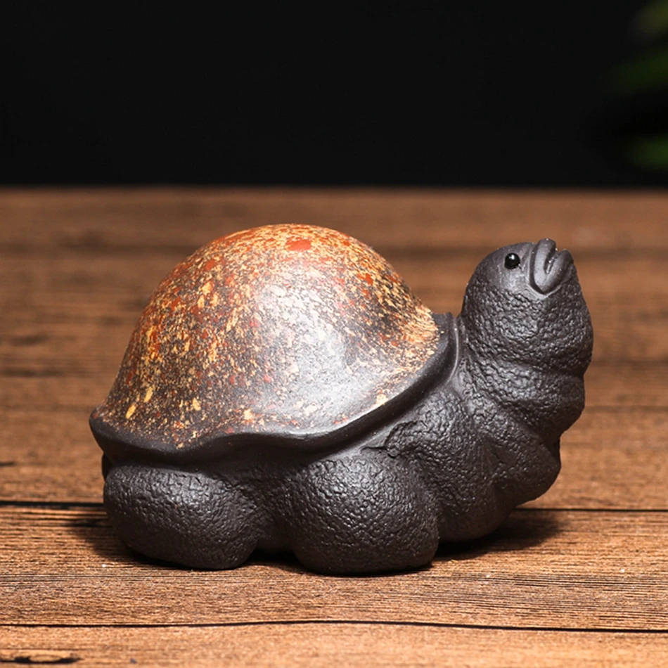 Cute purple clay tea Pet Tortoise tea pot lid holder for teatray teaboard tearoom Decoration Handcrafts Creative Window display