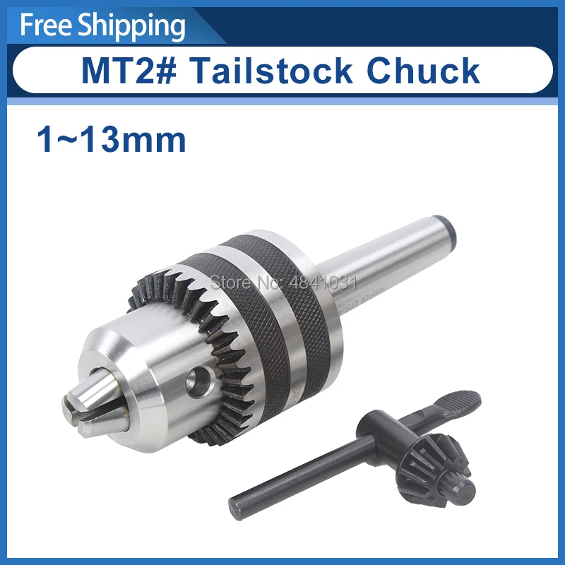 Tailstock Chuck 1-13mm MT2# S/N:10012 For SIEG C2 C3 SC2 G8688 BD-6 BD-X7 BD-7 M1-250 M1-350S CX704 Compact 9 CL300M